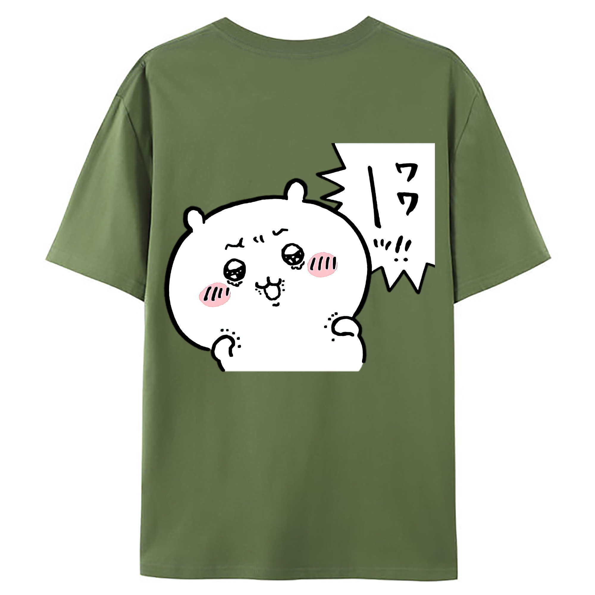 （画像用） ちいかわ ちいかわ Chii-kawa chiikawa 綿100％ メンズ半袖Tシャツ（バックプリント） 通気性